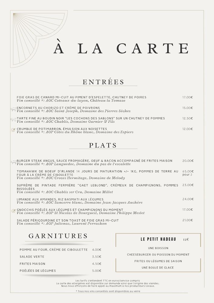 Au Nadeau - Menu Image 2
